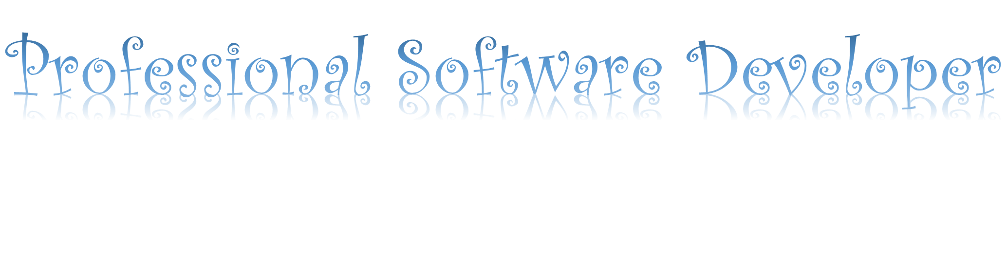 Text that says Professional Software Developer
